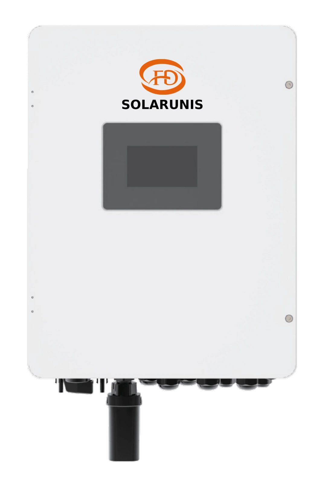 Solarunis three-phase Low Voltage Hybrid inverter, 5–9 kW, integrated display configuration